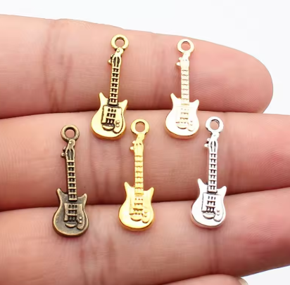 WYSIWYG 20pcs 24x7mm 5 Colors Guitar Charms Trendy Pendant For Jewelry Making DIY Jewelry Findings