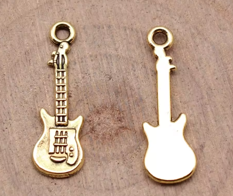 WYSIWYG 20pcs 24x7mm 5 Colors Guitar Charms Trendy Pendant For Jewelry Making DIY Jewelry Findings