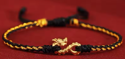 Fashion Hand Braided Dragon Lucky Bracelet Bangle Women Men Red Rope Best Friends Lovers' Gift Bracelet Size Adjustable