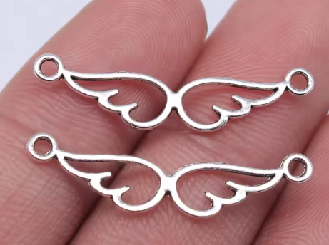 40pcs Angel Wings Connector Charms For Jewelry Making Wing Charms DIY Handmade Tibetan Finding Jewelry