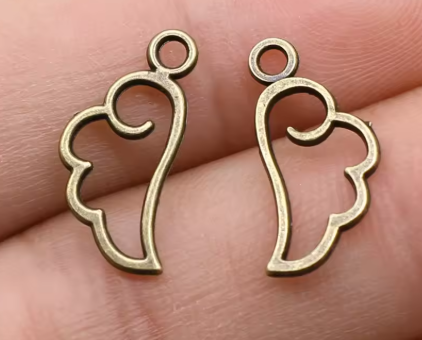 40pcs Angel Wings Connector Charms For Jewelry Making Wing Charms DIY Handmade Tibetan Finding Jewelry