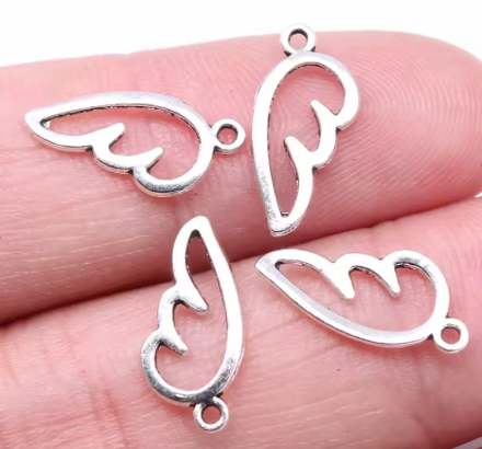 40pcs Angel Wings Connector Charms For Jewelry Making Wing Charms DIY Handmade Tibetan Finding Jewelry